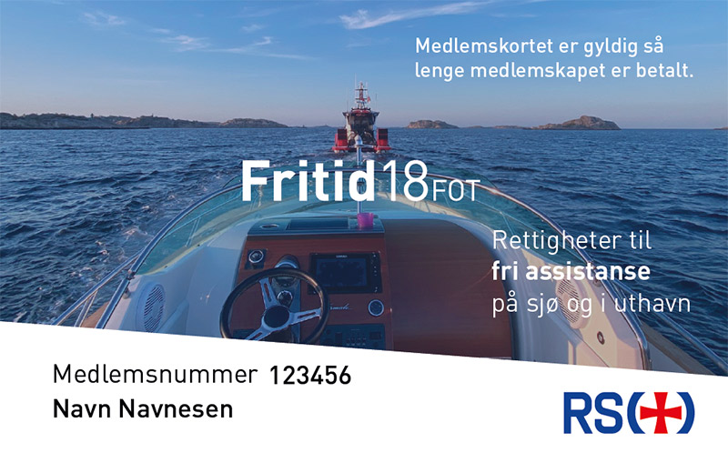 Bilde av medlemskort RS Fritid for båter under 18 fot.